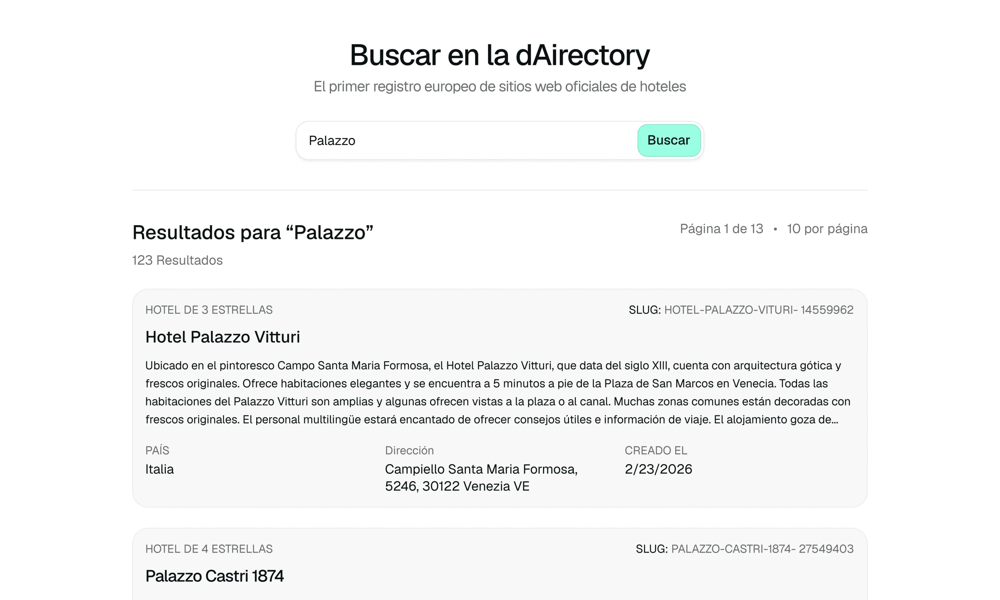 Vista previa de la búsqueda dentro de dAirectory